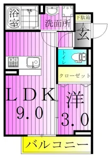 グラナーデ扇I C【1階】の間取り