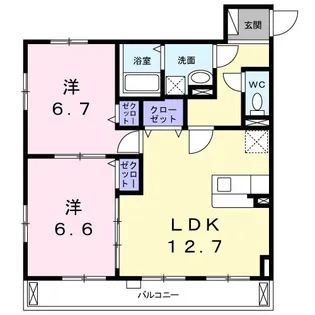 シャルム西尾久【2階】の間取り