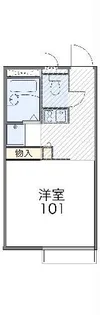 レオパレスシェソワ 美原【2階】の間取り