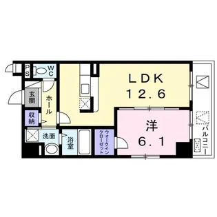 ベルグラース【5階】の間取り