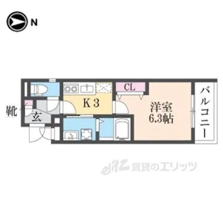 クレアール郡山1【2階】の間取り