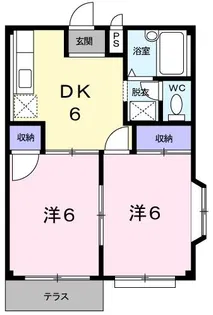 エルディム秀宝【1階】の間取り