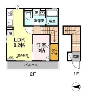 シティハウス高萩M【2階】の間取り