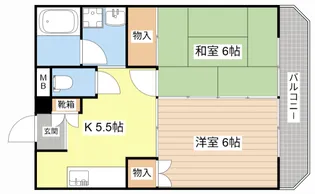 メゾン白銀556【6階】の間取り