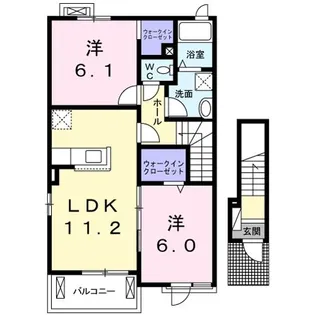 菊水II【2階】の間取り