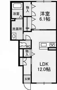 アリビオ・K【1階】の間取り