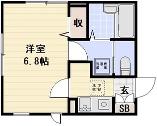 シャンティU西新井【1階】の間取り