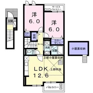 ウィン ヴィレッジ B【2階】の間取り