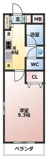 ローズパーク参番館【4階】の間取り