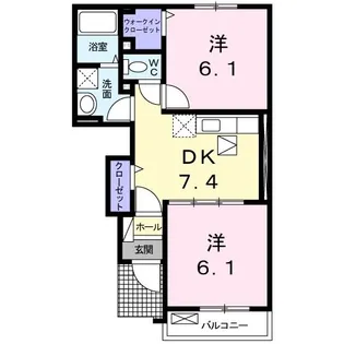 アスピラシオン【1階】の間取り