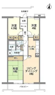 コーポレート中央林間2号棟【3階】の間取り