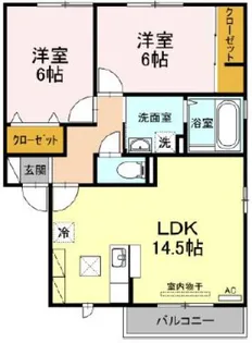 ウィルモア津田本町A棟【1階】の間取り