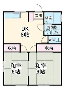 第二ローズハイツ【2階】の間取り