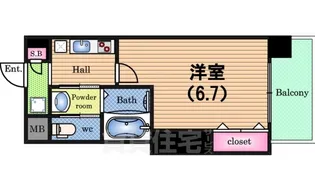 Luxeドーム前1【8階】の間取り