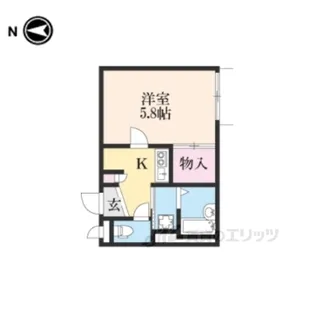 レオパレスバンブー雅【1階】の間取り