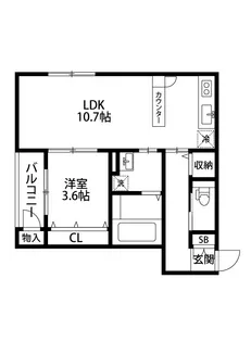 Common早苗A棟【1階】の間取り