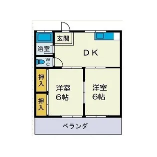 鈴英アパート【1階】の間取り