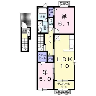 プラシード パラッツォ I【2階】の間取り