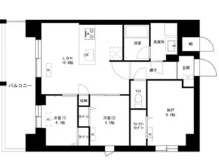 東京マンション【10階】の間取り