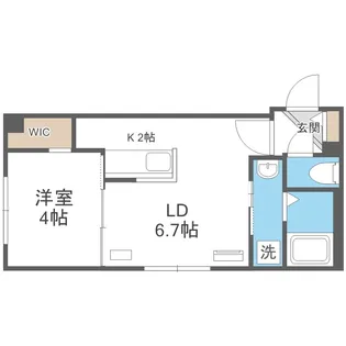 Lichtrare平岸【3階】の間取り