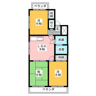 パラシオ東海【2階】の間取り
