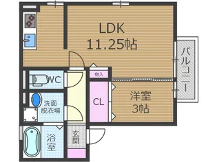 クラインガルテンB棟【2階】の間取り