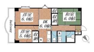 ハニーハイツ田間【2階】の間取り