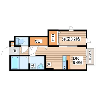 フォレス北仙台II【1階】の間取り