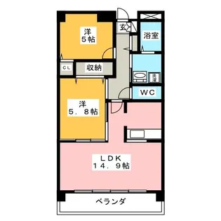 コートアベニュー【4階】の間取り