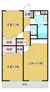 ハーブメゾン清美【1階】の間取り