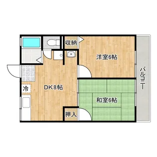 桐山ハイツ【2階】の間取り