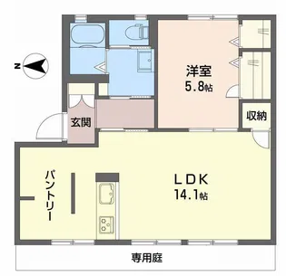 エスタシオン玉原【1階】の間取り
