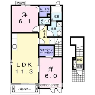 グランシャリオC【2階】の間取り