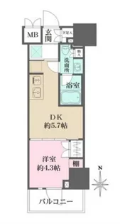 ルフォンプログレ元浅草マークス【5階】の間取り