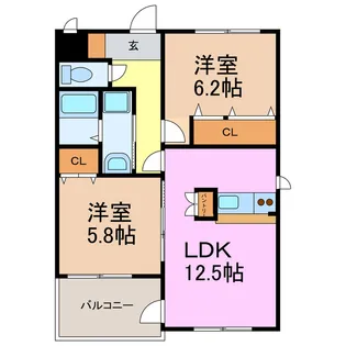 SERENOII【2階】の間取り