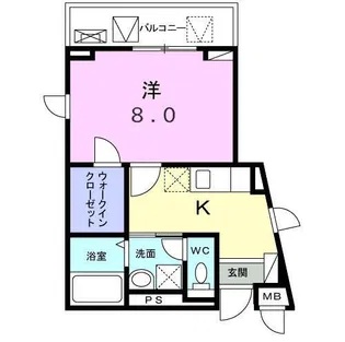 ヴァイオレット・アビタシオン【2階】の間取り