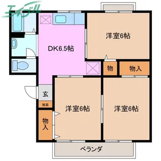 リリーハイツときわ A棟【1階】の間取り