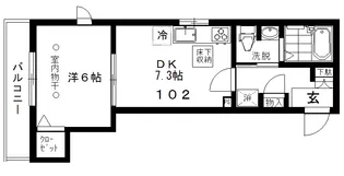 サンタムールエム【1階】の間取り