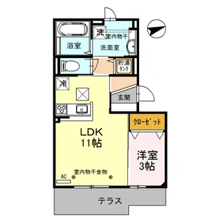 グランタス A【1階】の間取り