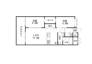 福岡県福岡市中央区平尾4【マンション】の間取り