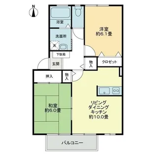 フォブール紅陽A【2階】の間取り