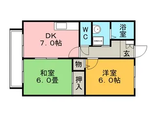 福岡県久留米市合川町【アパート】の間取り