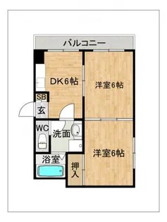 プレステージ南長住【3階】の間取り