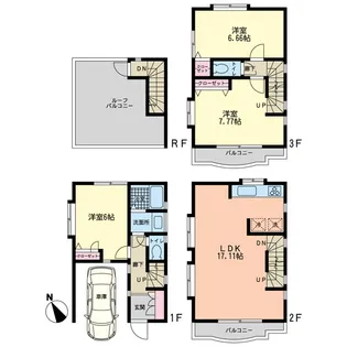 東京都目黒区目黒2【一戸建】の間取り