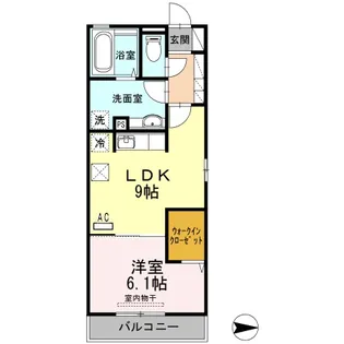メゾン・ラ・パトリアK【1階】の間取り