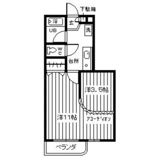 レイヒルズ若葉町【2階】の間取り