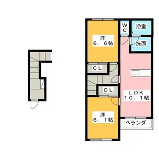 エクシードI【2階】の間取り