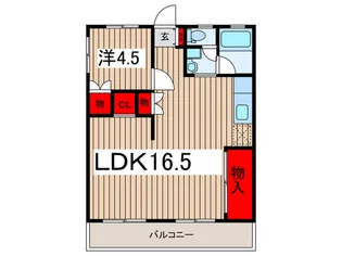 渋谷コ-ト2号館【1階】の間取り