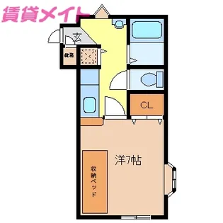 1Kの間取り画像