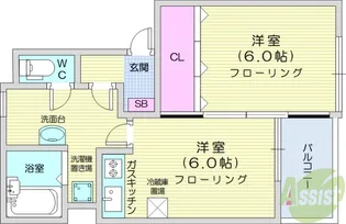 第十一ショーケービル【1階】の間取り